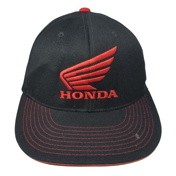 Honda FX Fitted Baseball Cap Black XL Embroidered Vented Holes 6 Panel Flexfit - Picture 1 of 9